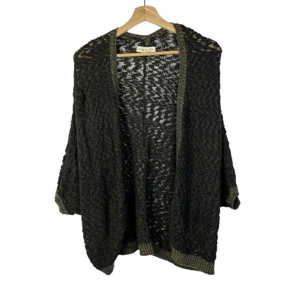 Urban Outfitters Staring At Stars Olive Green Knit Batwing Cardigan Sweater M - Picture 1 of 4
